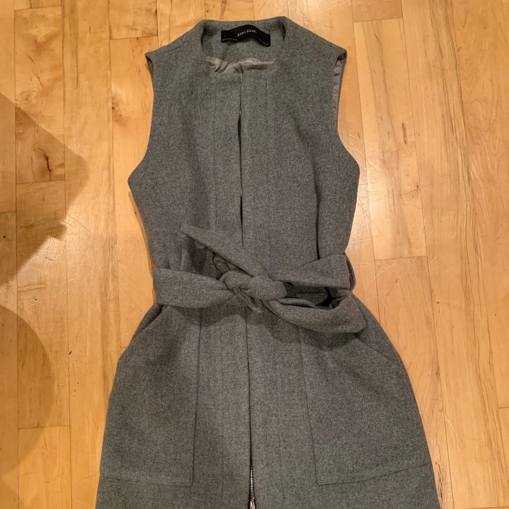 Zara Basic Grey Zip Dress